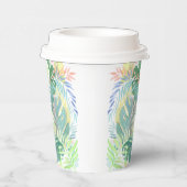 Schöne Märchen für zwei Flamingo Tropical Blume Pappbecher (Rechts)