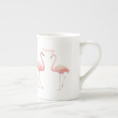 Schöne Märchen für zwei Flamingo Tropical Blume Porzellantasse (Rechts)
