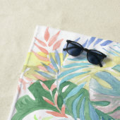 Schöne Märchen für zwei Flamingo Tropical Blume Strandtuch (Beispiel)