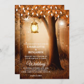 Schöne märchenhafte Waldhochzeit Einladung (Vorne/Hinten)