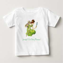 Schöne Märchenprinzessin mit individuellem Namen Baby T-shirt