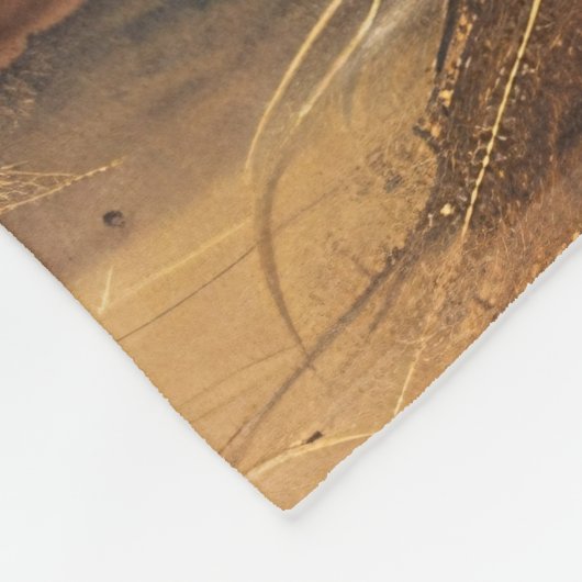 Schöne Mare- und Foal-Malerei Fleecedecke (Ecke)