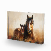 Schöne Mare- und Foal-Malerei Fotoblock (Rechts)