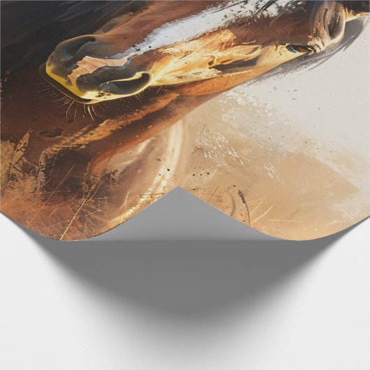 Schöne Mare- und Foal-Malerei Geschenkpapier (Ecke)