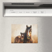 Schöne Mare- und Foal-Malerei Magnet (In Situ (Geschirrspüler))