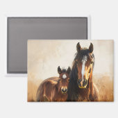 Schöne Mare- und Foal-Malerei Magnet (Vorderseite/Rückseite)