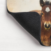 Schöne Mare- und Foal-Malerei Mousepad (Ecke)