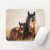 Schöne Mare- und Foal-Malerei Mousepad (Mit Mouse)