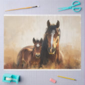 Schöne Mare- und Foal-Malerei Seidenpapier (Basteln)