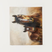 Schöne Mare- und Foal-Malerei Wandteppich (Vorderseite)