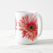 SCHÖNE MARGARITE Wasserfarben-Margariten rosa Kaffeetasse (VorderseiteRechts)
