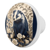 Schöne Marine und Creme Vintag Badger Keramikknauf (Rechts)