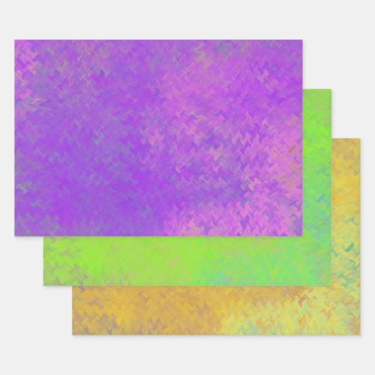 Schöne Marmorpapier Art Variation Geschenkpapier Set (Set)