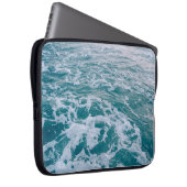 Schöne Marmorwellen texturehipster,backgrou Laptopschutzhülle (Vorne Rechts)