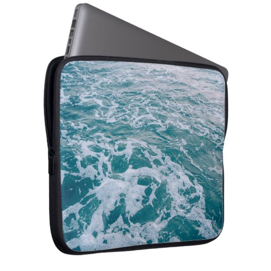 Schöne Marmorwellen texturehipster,backgrou Laptopschutzhülle (Vorne Rechts)