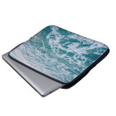 Schöne Marmorwellen texturehipster,backgrou Laptopschutzhülle (Vorne Knopf)