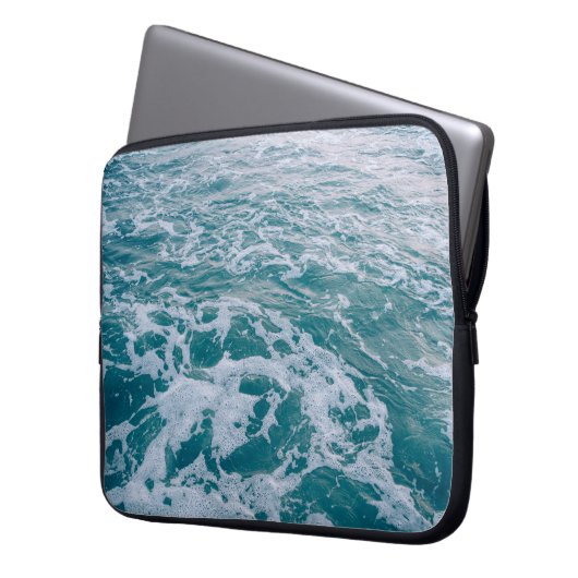 Schöne Marmorwellen texturehipster,backgrou Laptopschutzhülle (Vorderseite Links)