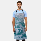 Schöne Marmorwellen texturehipster,backgrou Schürze (Getragen)