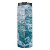 Schöne Marmorwellen texturehipster,backgrou Thermosbecher (Rückseite)