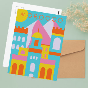 Schöne marokkanische Architektur der Medina von Ma Postkarte