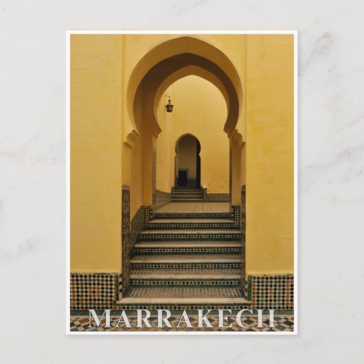Schöne marokkanische Architektur der Medina von Ma Postkarte (Vorderseite)