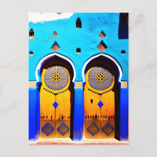 Schöne marokkanische Architektur Postkarte (Vorderseite)
