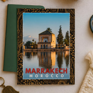 Schöne marokkanische Architektur von Marrakesch Me Postkarte