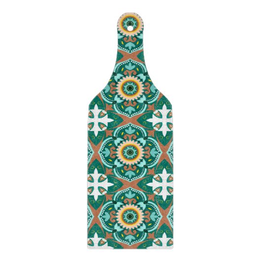 💚 💛 Schöne marokkanische Fliesen Schneidebrett (Vorderseite)