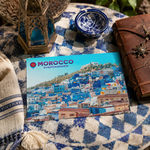 Schöne marokkanische Nordmedina Blaue Stadt  Postkarte