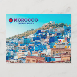 Schöne marokkanische North Medina Blue City Postkarte