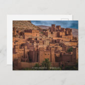 Schöne marokkanische Wüstenarchitektur Kasbah Postkarte (Vorne/Hinten)