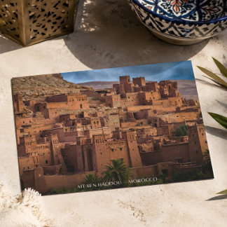 Schöne marokkanische Wüstenarchitektur Kasbah Postkarte
