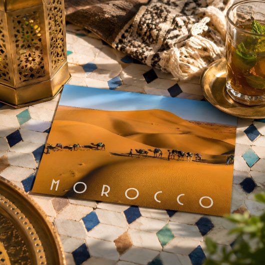 Schöne Marokko Wüste Sahara Camel Riding Trip Postkarte