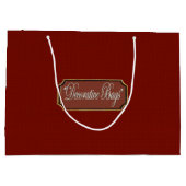 Schöne Maroon große Geschenktasche Geschenktüte (Rückseite)