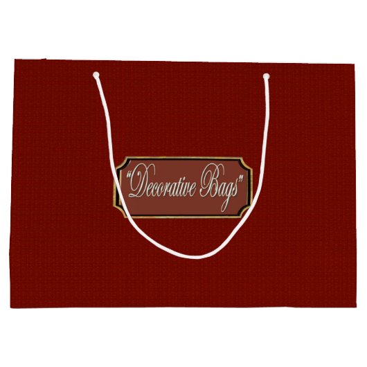 Schöne Maroon große Geschenktasche Geschenktüte (Rückseite)