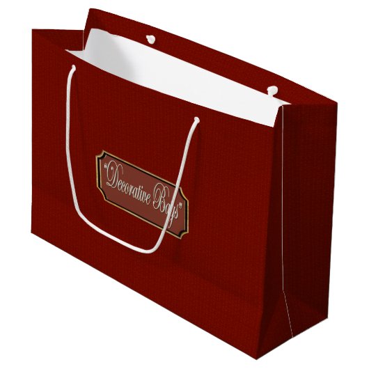 Schöne Maroon große Geschenktasche Geschenktüte (Vorderseite Schrägansicht)