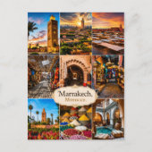 Schöne Marrakech Marokko Collage Medina Postkarte (Vorderseite)