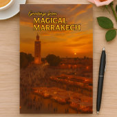 Schöne Marrakech-Sonnenuntergangsansicht Koutoubia Postkarte