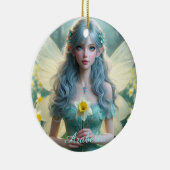 Schöne März Fairy in Daffodien Keramik Ornament (Rechts)