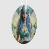 Schöne März Fairy in Daffodien Ornament (Vorderseite)