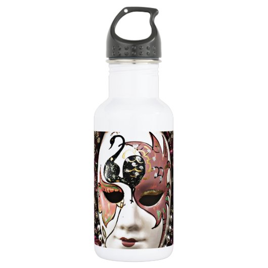 Schöne Maske Edelstahlflasche (Vorderseite)