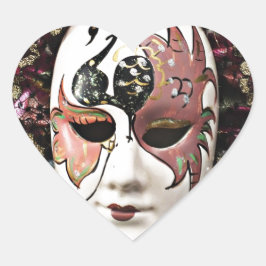 Schöne Maske Herz-Aufkleber