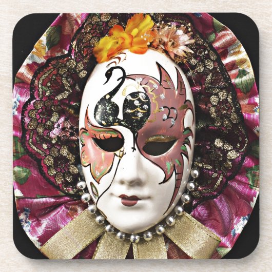 Schöne Maske Untersetzer (Vorderseite)
