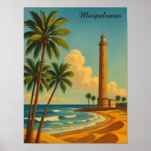 Schöne Maspalomas Meloneras Strand Gran Canaria Poster