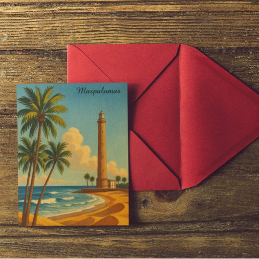 Schöne Maspalomas Meloneras Strand Gran Canaria Postkarte