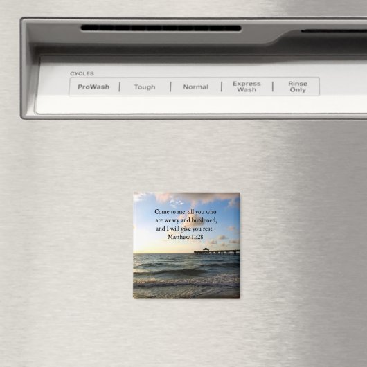 SCHÖNE MATTHEW 11:28 SCRIPTURE VERSE MAGNET (In Situ (Geschirrspüler))