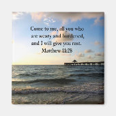 SCHÖNE MATTHEW 11:28 SCRIPTURE VERSE MAGNET (Vorne)