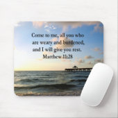 SCHÖNE MATTHEW 11:28 SCRIPTURE VERSE MOUSEPAD (Mit Mouse)