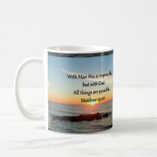 SCHÖNE MATTHEW 19:26 FOTO-DESIGN KAFFEETASSE