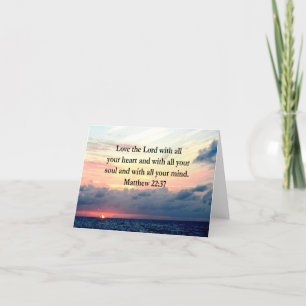 SCHÖNE MATTHEW 22:37 SONNENDESIGN FOTO KARTE